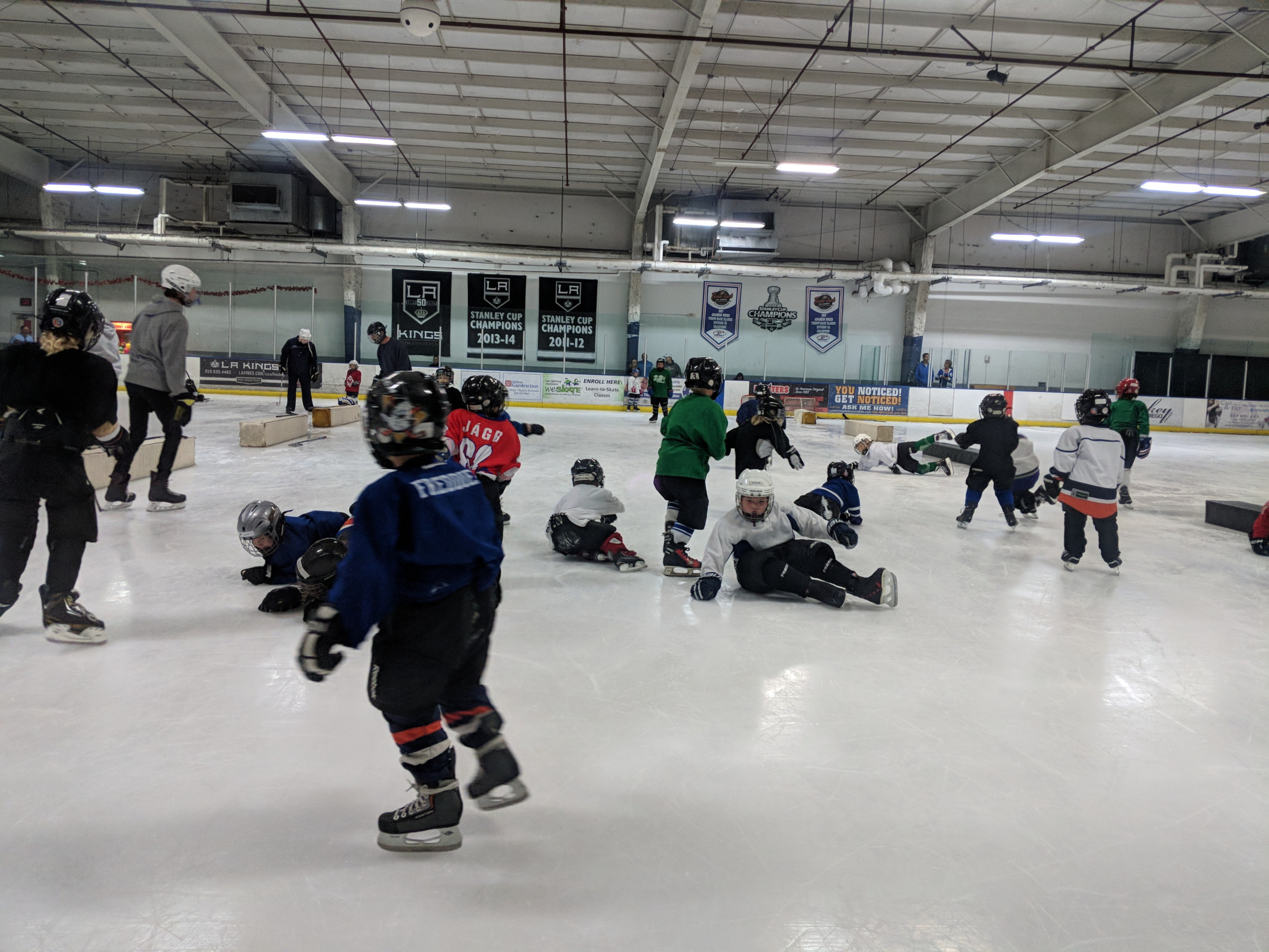 kids on ice learning to play